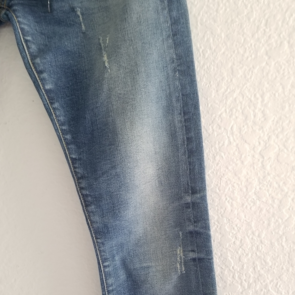 R13 Kate Skinny Distressed Stretchy Jeans Size 27 Mid Wash Blue - Picture 8 of 13